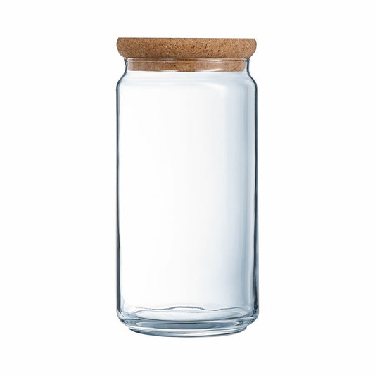Gefäß Luminarc Pure Jar Kristall Kork Bunt (1,5 L) (12 Stück)
