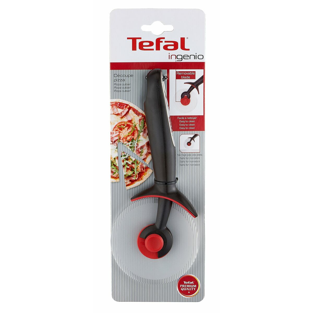 Pizzaschneider Tefal Ingenio K2071114 Rojo/Blanco Stahl Kunststoff