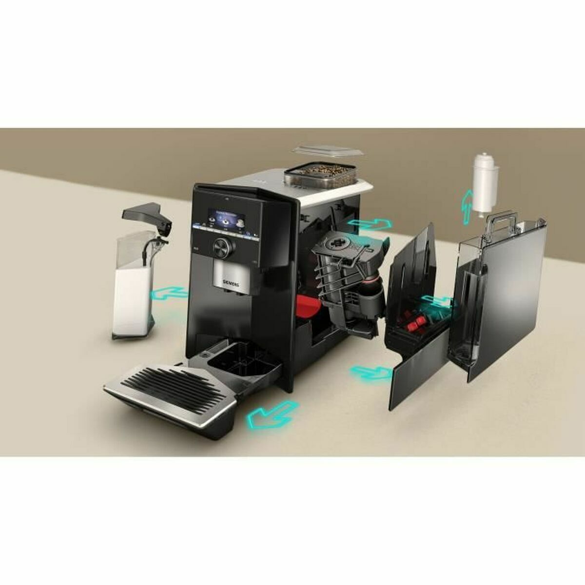 Superautomatische Kaffeemaschine Siemens AG s300 Schwarz Ja 1500 W 19 bar 2,3 L 2 Kopper