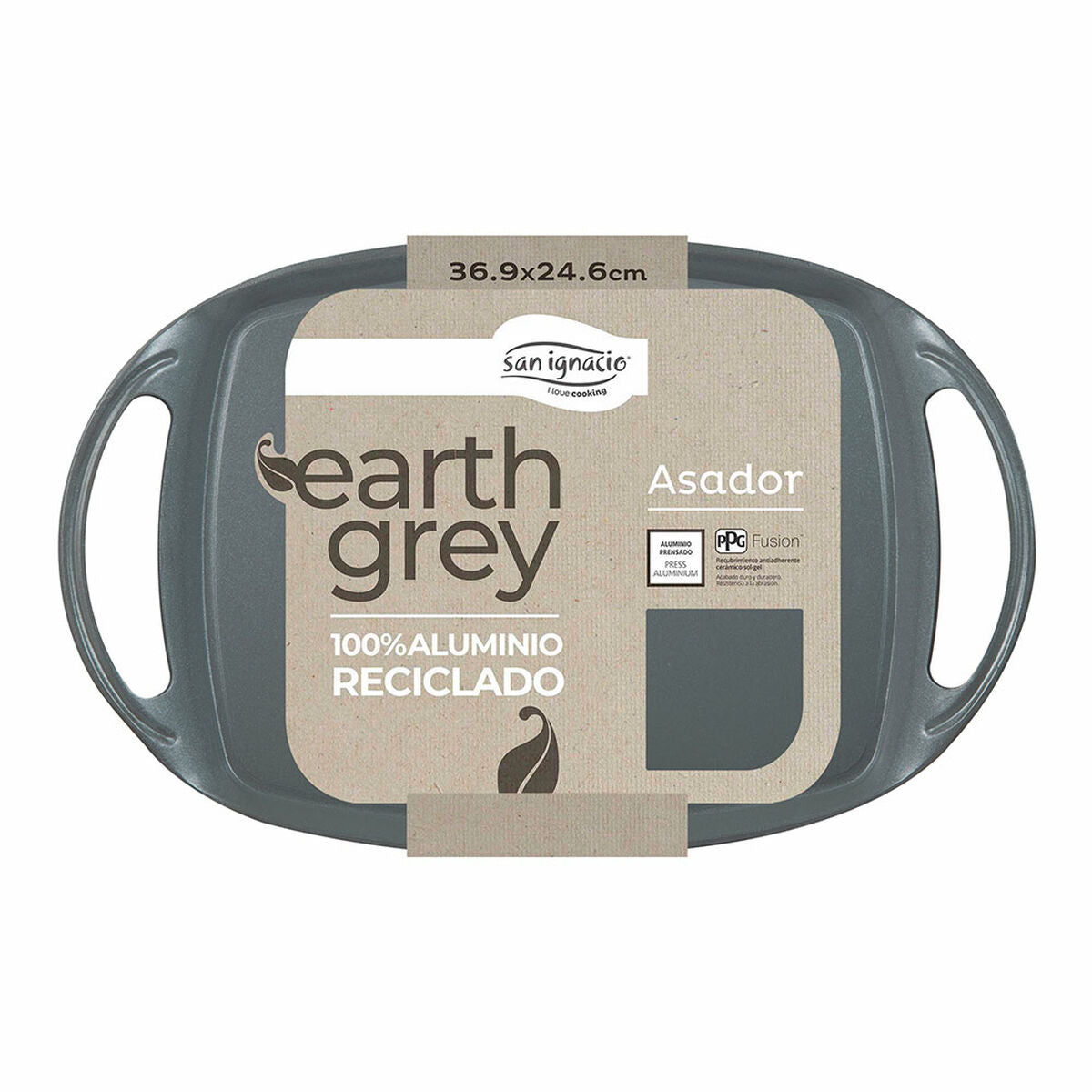 Grill San Ignacio Earth Grey SG-6755 Grau Geschmiedetes Aluminium 36,9 x 24,6 cm Mit Griffen