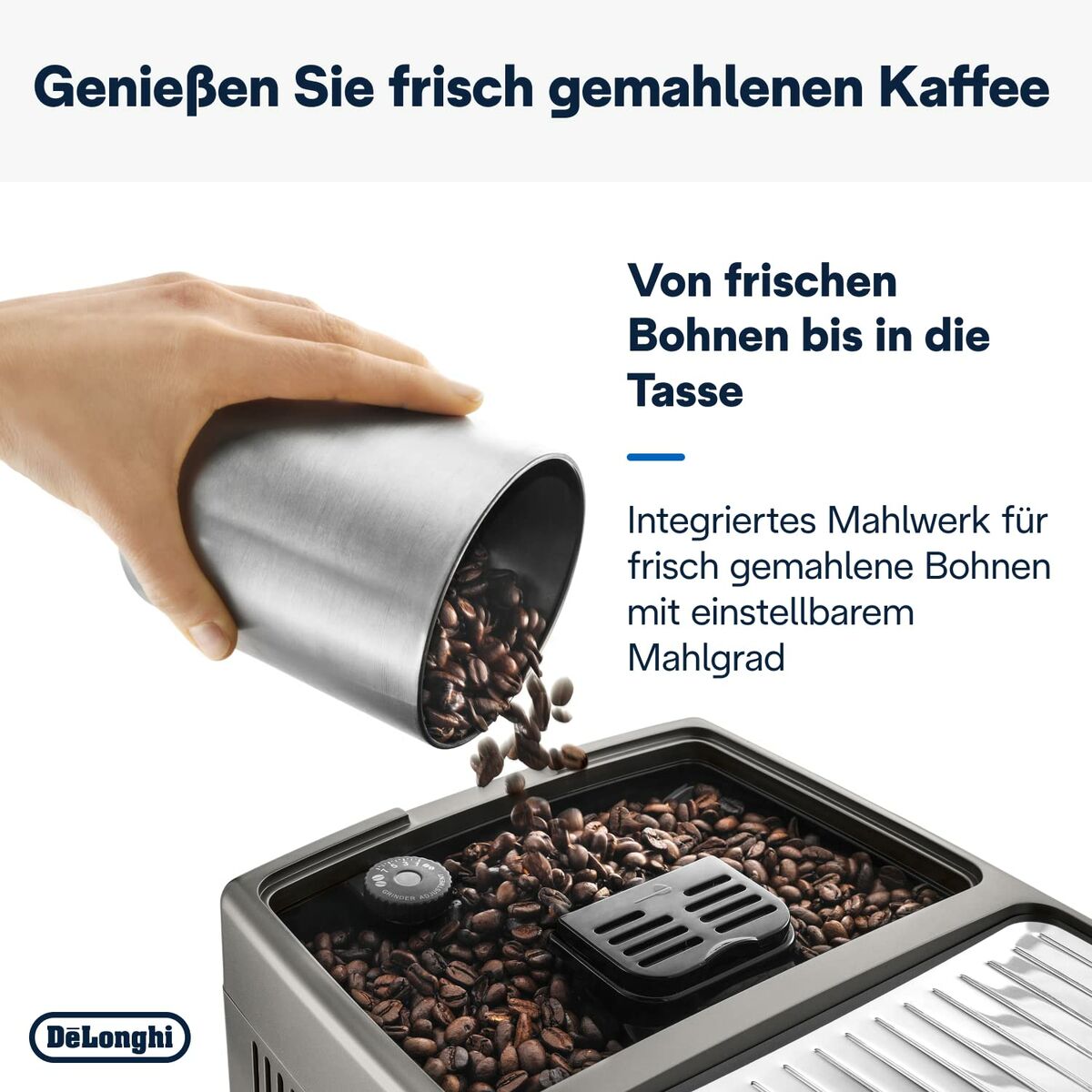 Superautomatische Kaffeemaschine DeLonghi Style DINAMICA PLUS Platin 1450 W 19 bar 2 Kopper