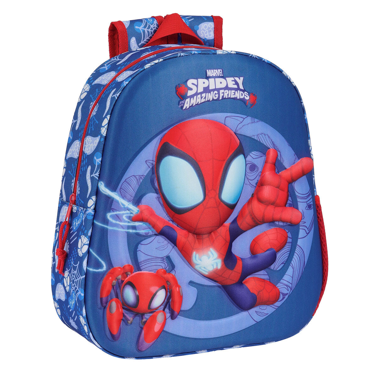 Schulrucksack 3D Spider-Man Rot Marineblau 27 x 33 x 10 cm