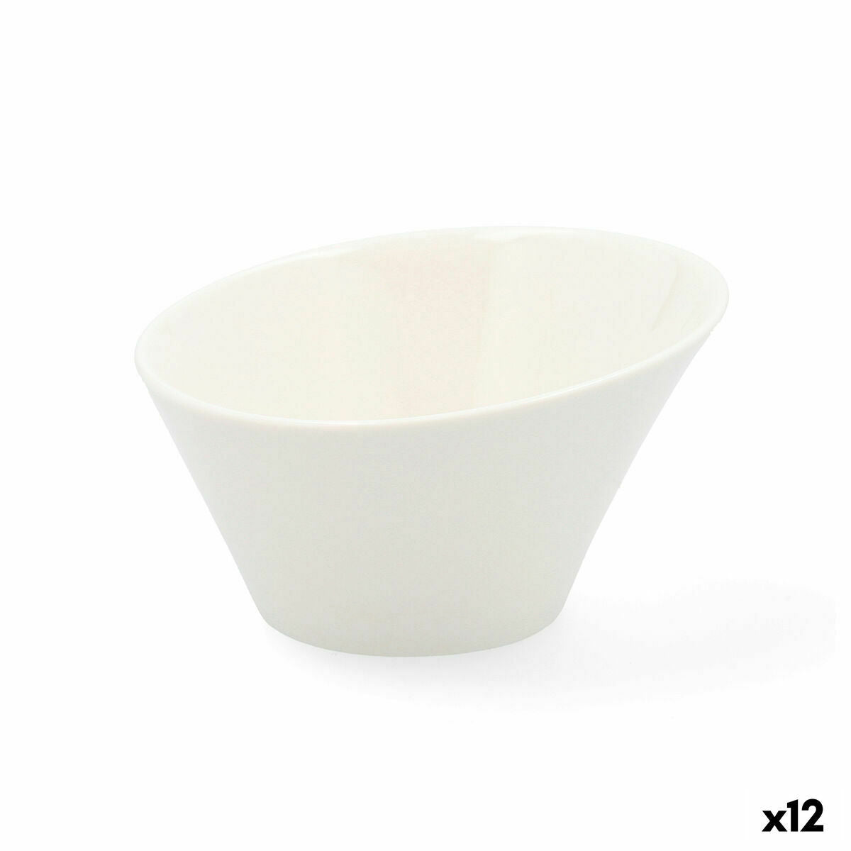 Tablett für Snacks Quid Select Weiß aus Keramik (12 Stück) (Pack 12x)