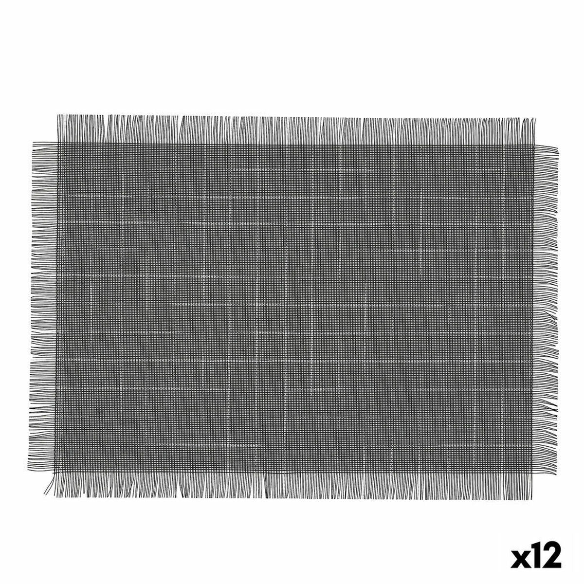 Untersetzer Bidasoa Ikonic Schwarz PVC (47,5 x 29,5 cm) (Pack 12x)