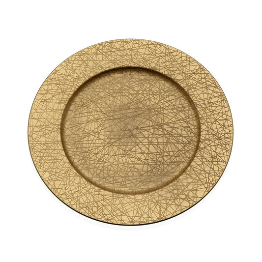 Flacher Teller Versa Gold Polypropylen 33 x 33 cm