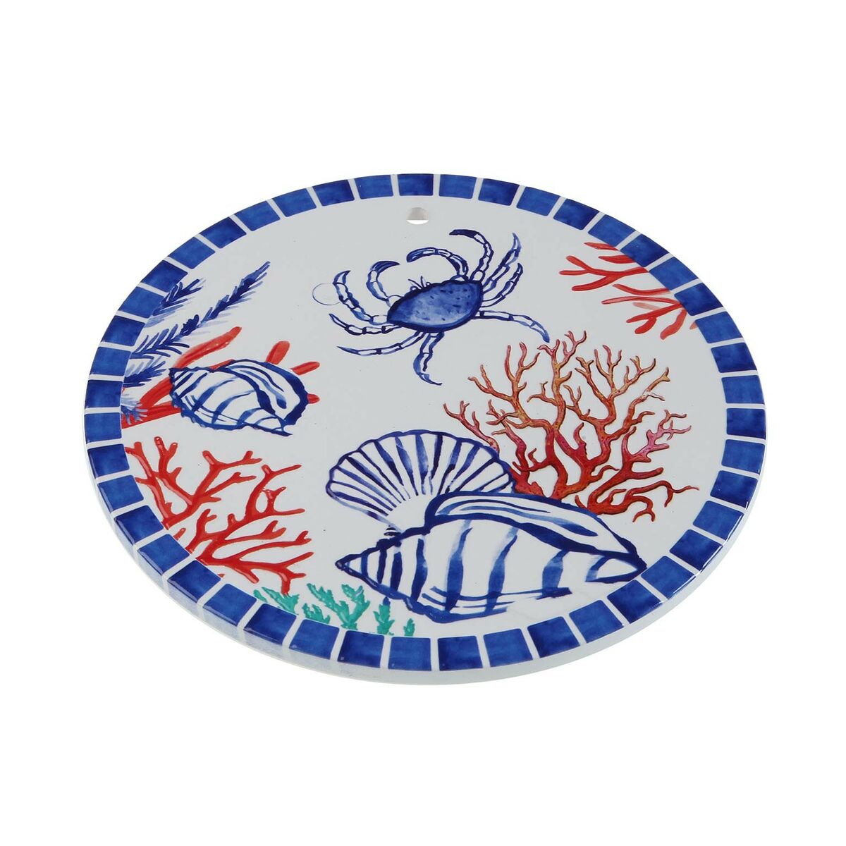 Untersetzer Versa Meeresschnecke Kork aus Keramik 20 x 20 cm