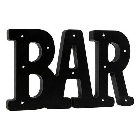 Wanddekoration Bar Schwarz 36 x 2 x 21 cm