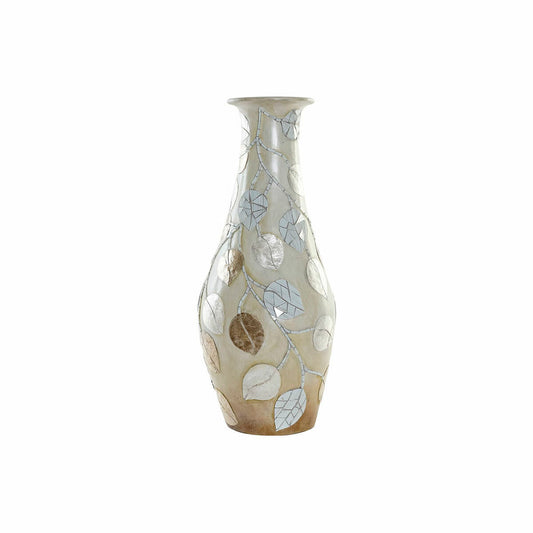Vase DKD Home Decor Braun Beige Kristall Terrakotta Bali (25 x 25 x 60 cm)