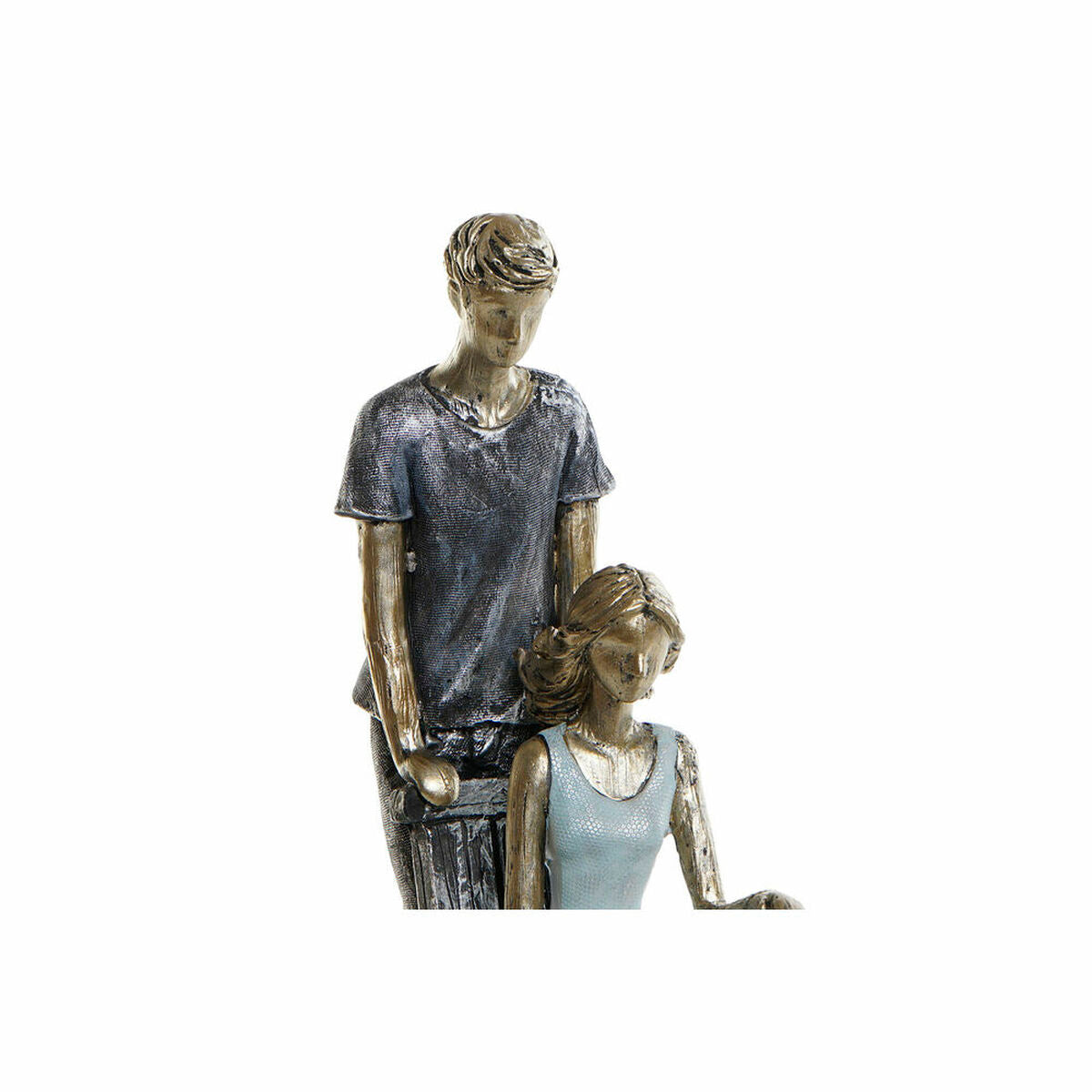 Deko-Figur DKD Home Decor 17,5 x 7,5 x 24,5 cm Blau Gold Ehepaar