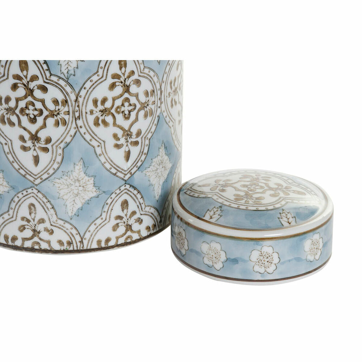 Vase DKD Home Decor Porzellan Beige Blau 18 x 18 x 30 cm Araber