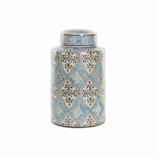 Vase DKD Home Decor Porzellan Beige Blau 18 x 18 x 30 cm Araber