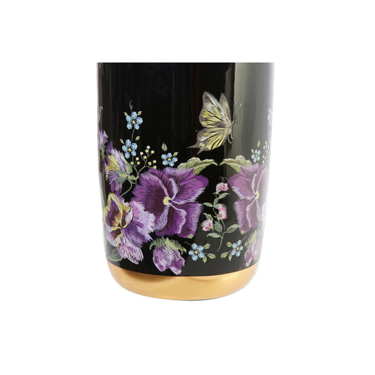 Vase DKD Home Decor Porzellan Schwarz Shabby Chic (18 x 18 x 42 cm)