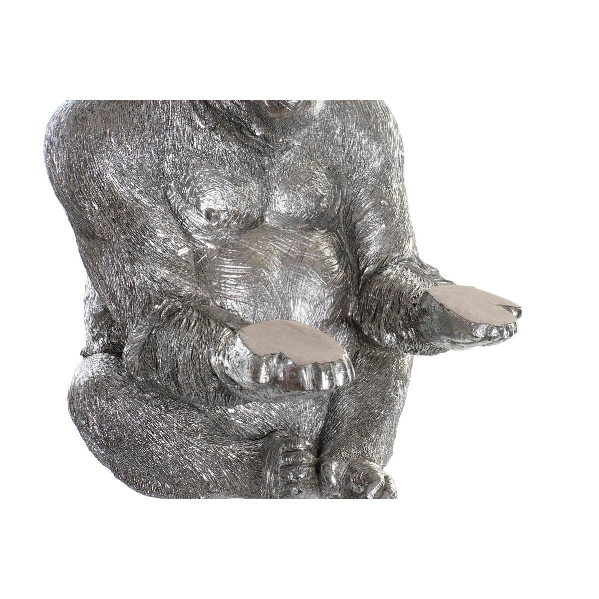 Deko-Figur DKD Home Decor Silberfarben Harz Gorilla (38 x 55 x 52 cm)
