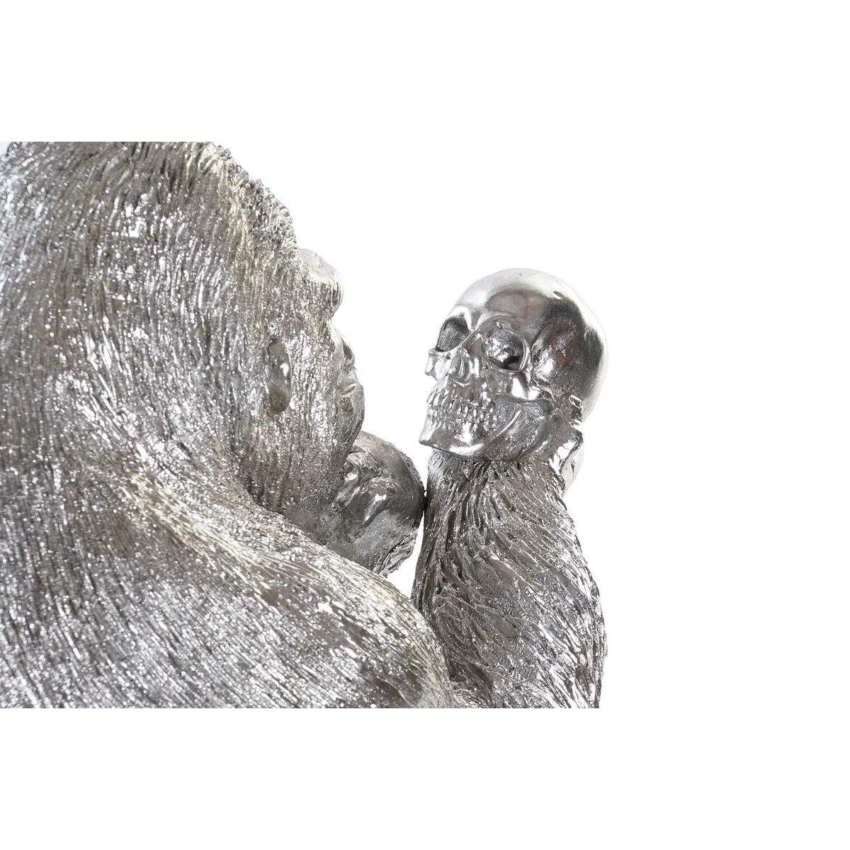 Deko-Figur DKD Home Decor Silberfarben Harz Gorilla (38,5 x 33 x 43,5 cm)