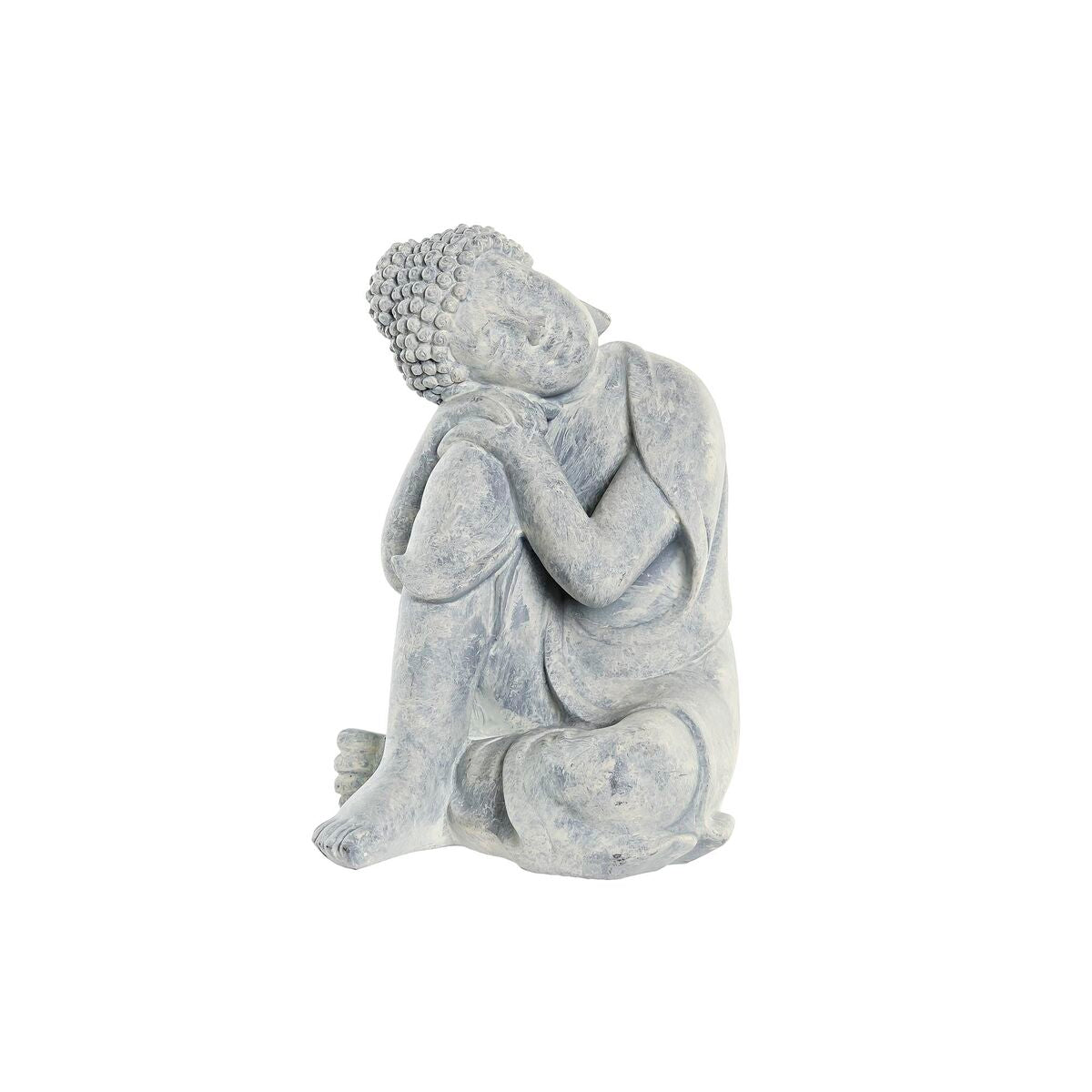 Deko-Figur DKD Home Decor Grau Hellgrau Buddha Orientalisch 18 x 14 x 23 cm
