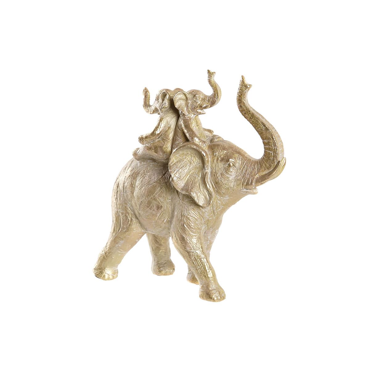 Deko-Figur DKD Home Decor 24 x 10 x 25,5 cm Elefant Gold Kolonial