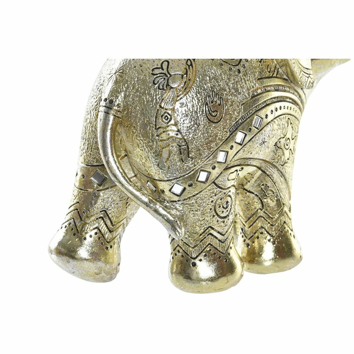 Deko-Figur DKD Home Decor Gold Elefant Kolonial 19 x 8 x 18 cm