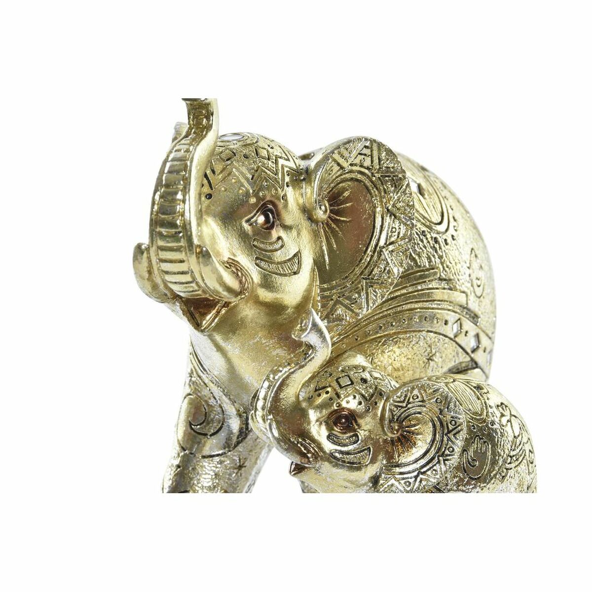 Deko-Figur DKD Home Decor Gold Elefant Kolonial 17 x 11 x 15 cm