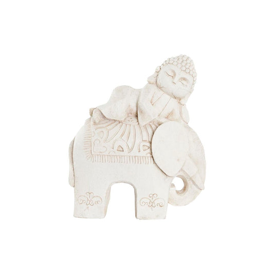 Deko-Figur DKD Home Decor Antiker Finish Elefant Weiß Orientalisch Magnesium (42 x 24 x 46 cm)
