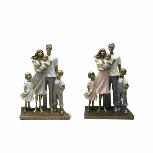 Deko-Figur DKD Home Decor 24 x 11,5 x 34 cm Bunt Familie (2 Stück)