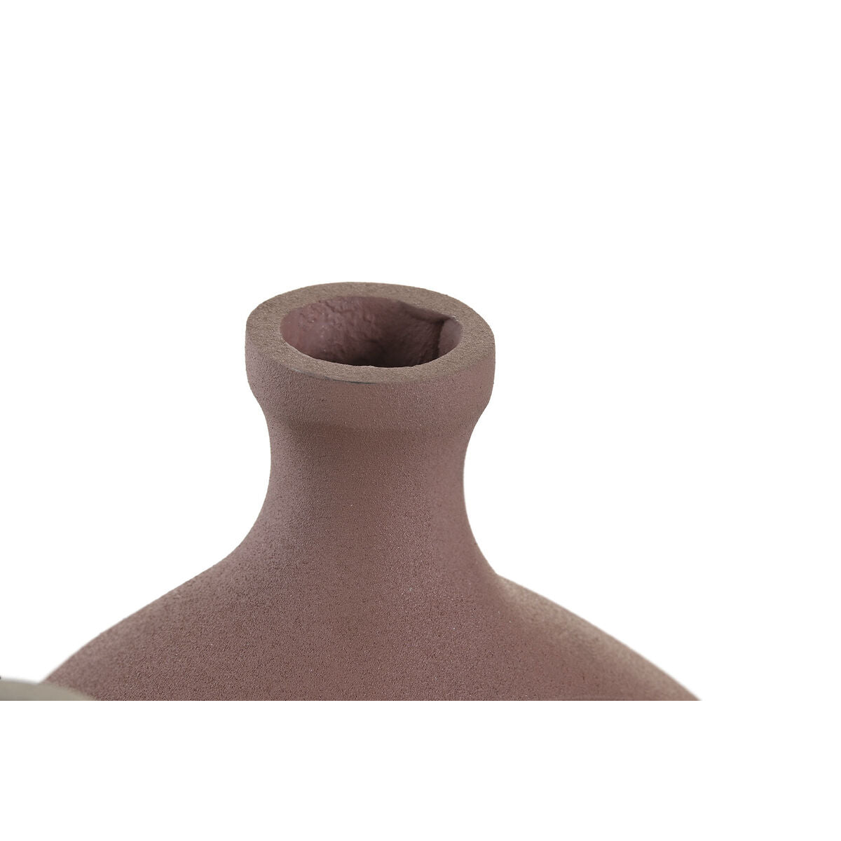 Vase DKD Home Decor 16 x 6 x 24 cm Beige Rosa Aluminium (2 Stück)