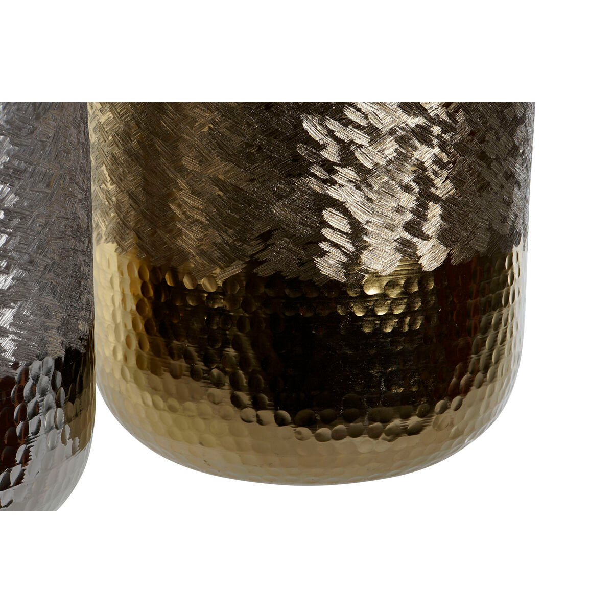 Vase DKD Home Decor Gold Silberfarben Aluminium Moderne 22 x 22 x 33 cm (2 Stück)