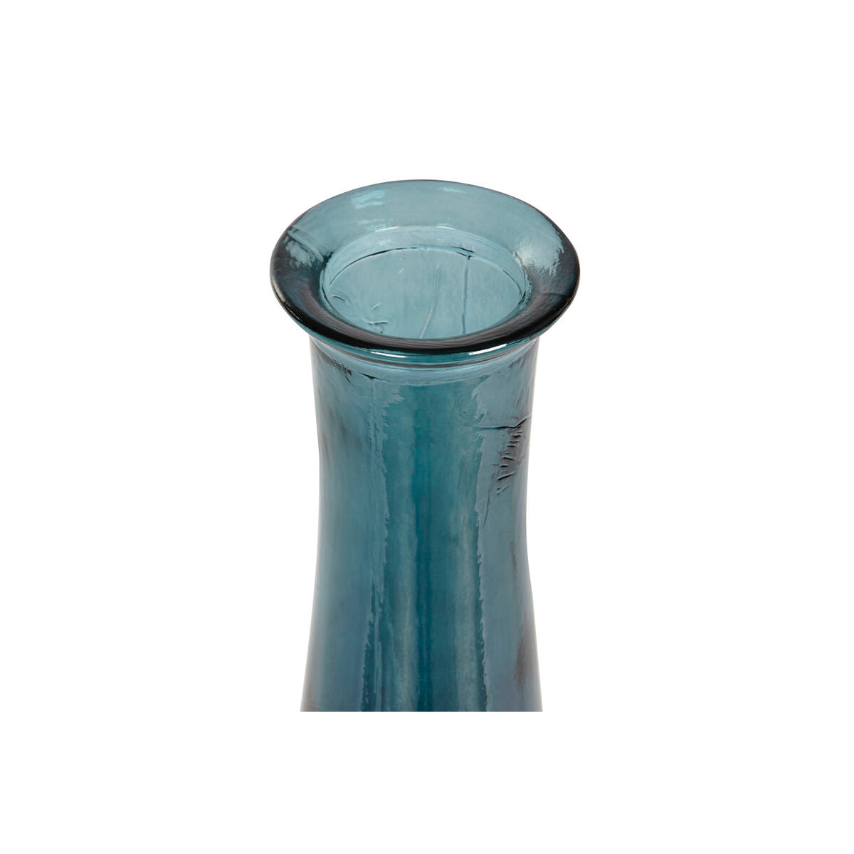 Vase DKD Home Decor 18 x 18 x 80 cm Blau Verre trempé