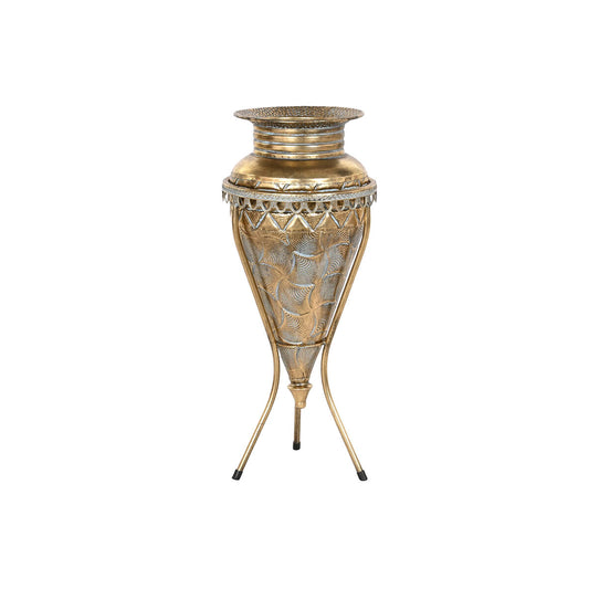 Vase Home ESPRIT Gold Metall 24 x 24 x 57 cm