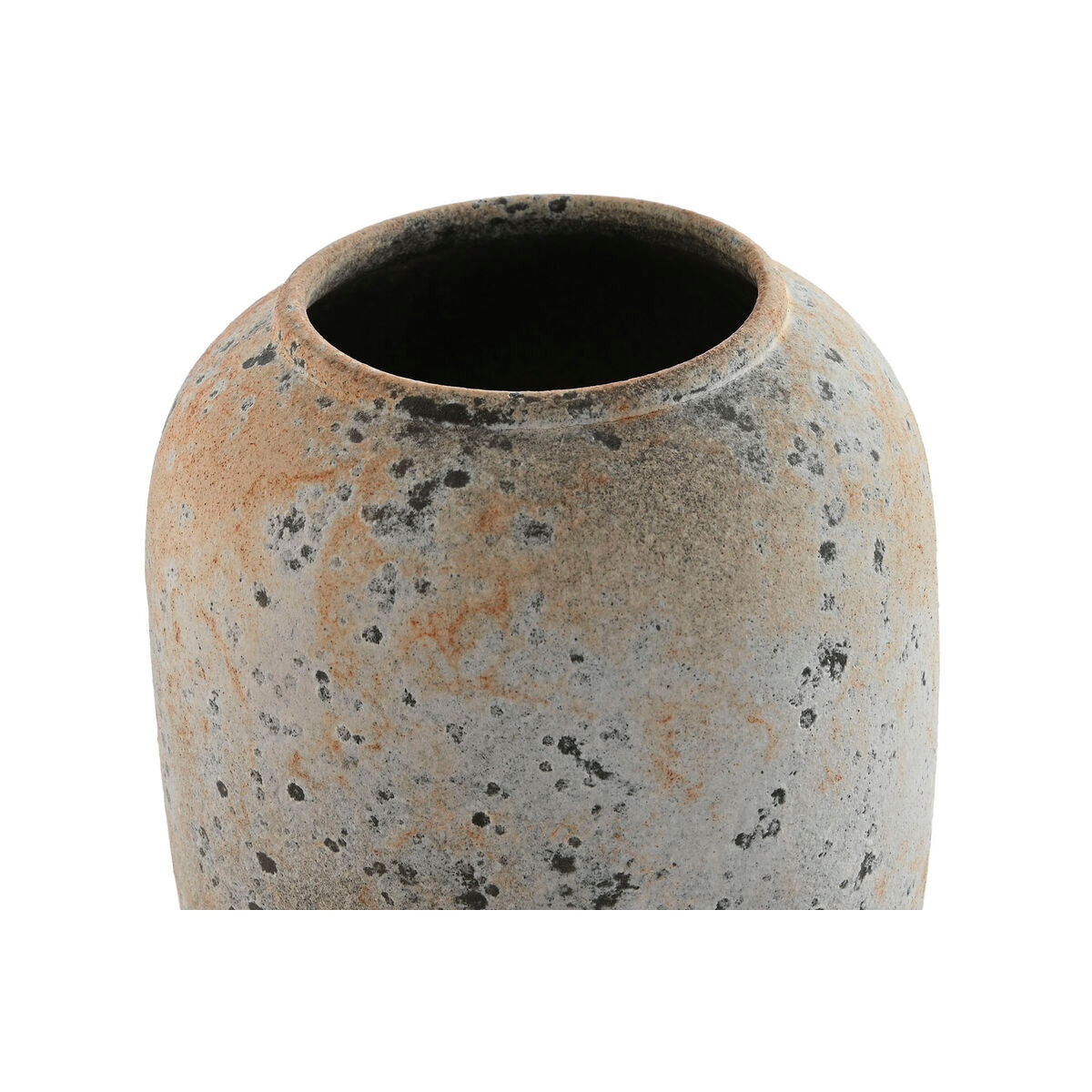 Vase Home ESPRIT Weiß Braun aus Keramik Antiker Finish 16 x 16 x 31 cm