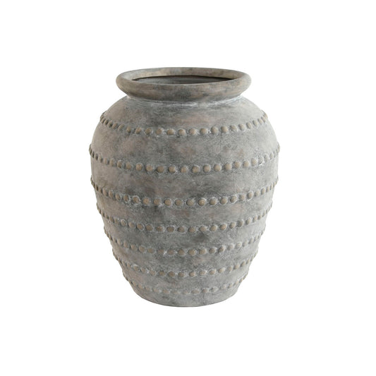 Vase Home ESPRIT Hellgrau Terrakotta Orientalisch 40,5 x 40,5 x 48 cm