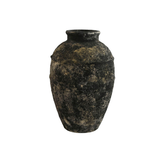 Vase Home ESPRIT Dunkelgrau Terrakotta Orientalisch 23,5 x 23,5 x 33,5 cm