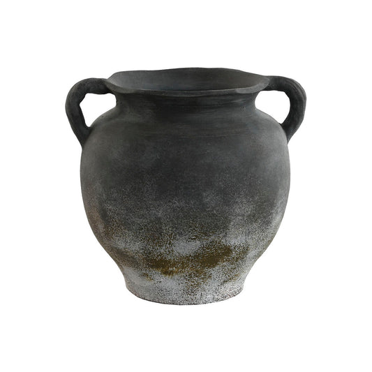 Vase Home ESPRIT Grau Terrakotta Orientalisch 27 x 26 x 26,5 cm