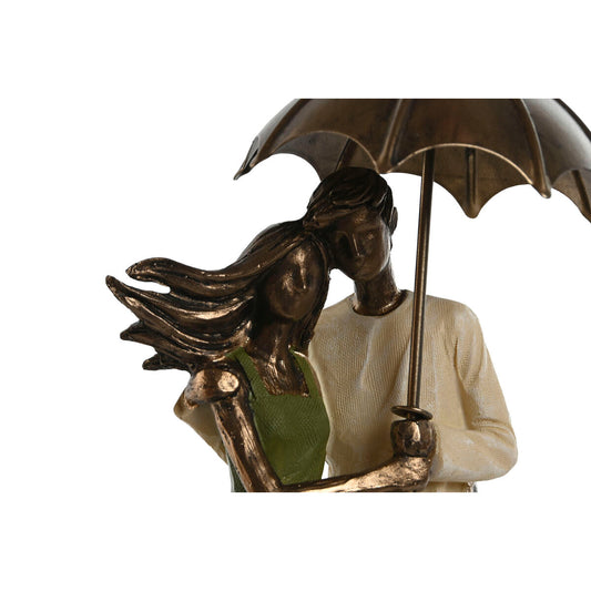 Deko-Figur Home ESPRIT grün Gold Ehepaar 12,5 x 8 x 25,5 cm
