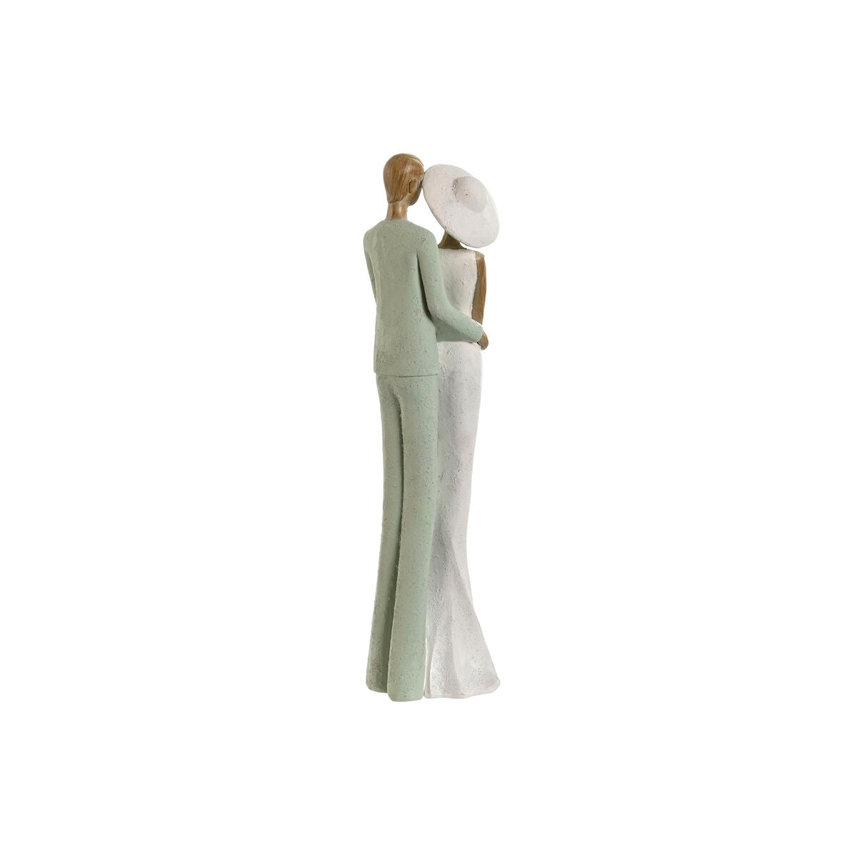 Deko-Figur Home ESPRIT Weiß grün Ehepaar 10 x 7,5 x 31 cm (2 Stück)
