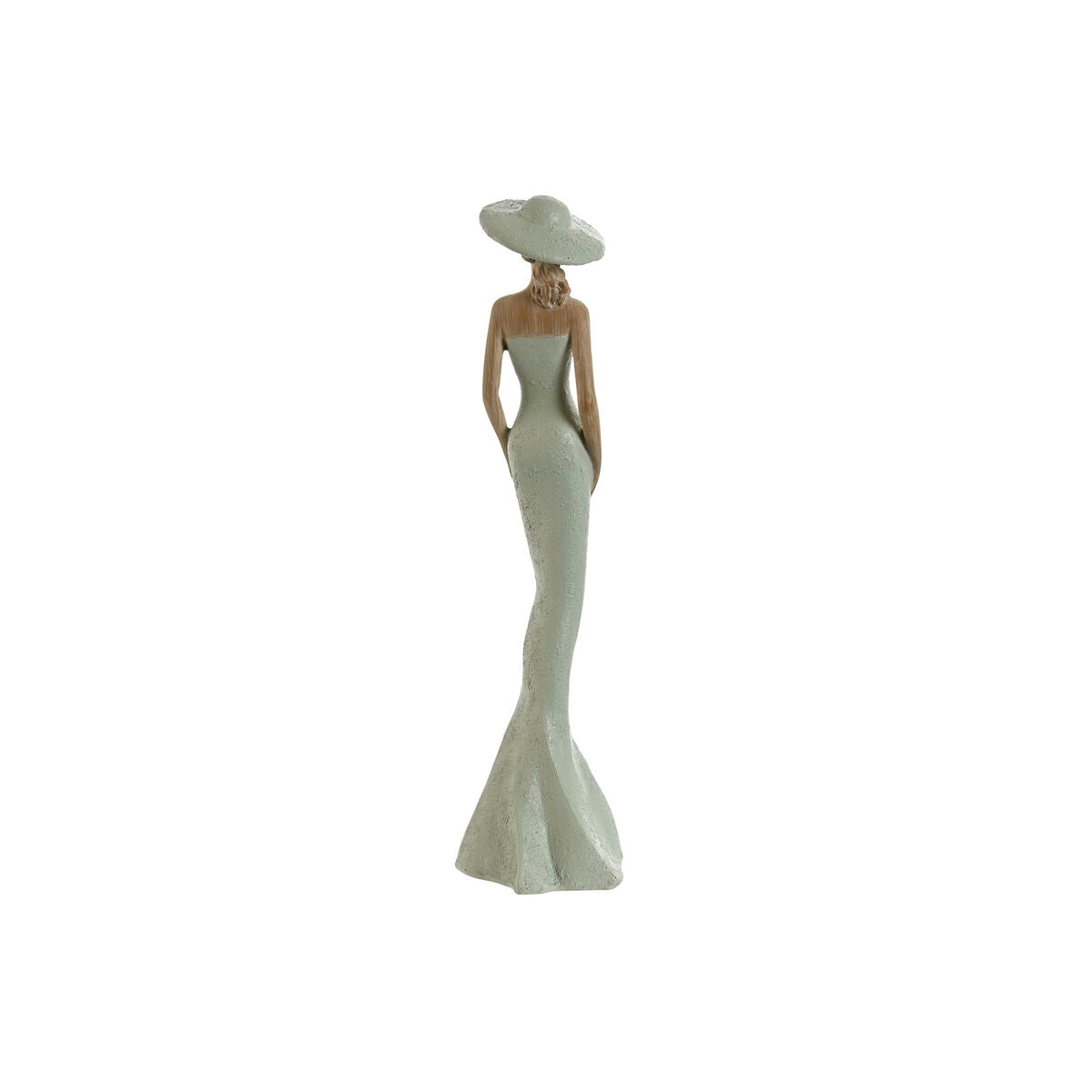 Deko-Figur Home ESPRIT Weiß grün Damen 7,5 x 7,5 x 30 cm (2 Stück)