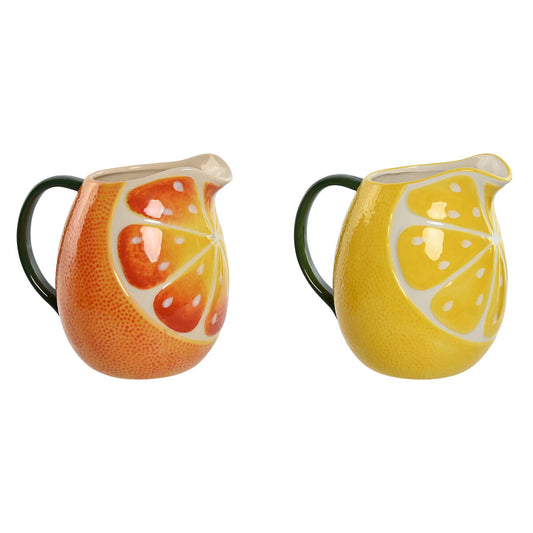 Kanne Home ESPRIT Steingut Moderne Zitronengelb Orange (2 Stück)