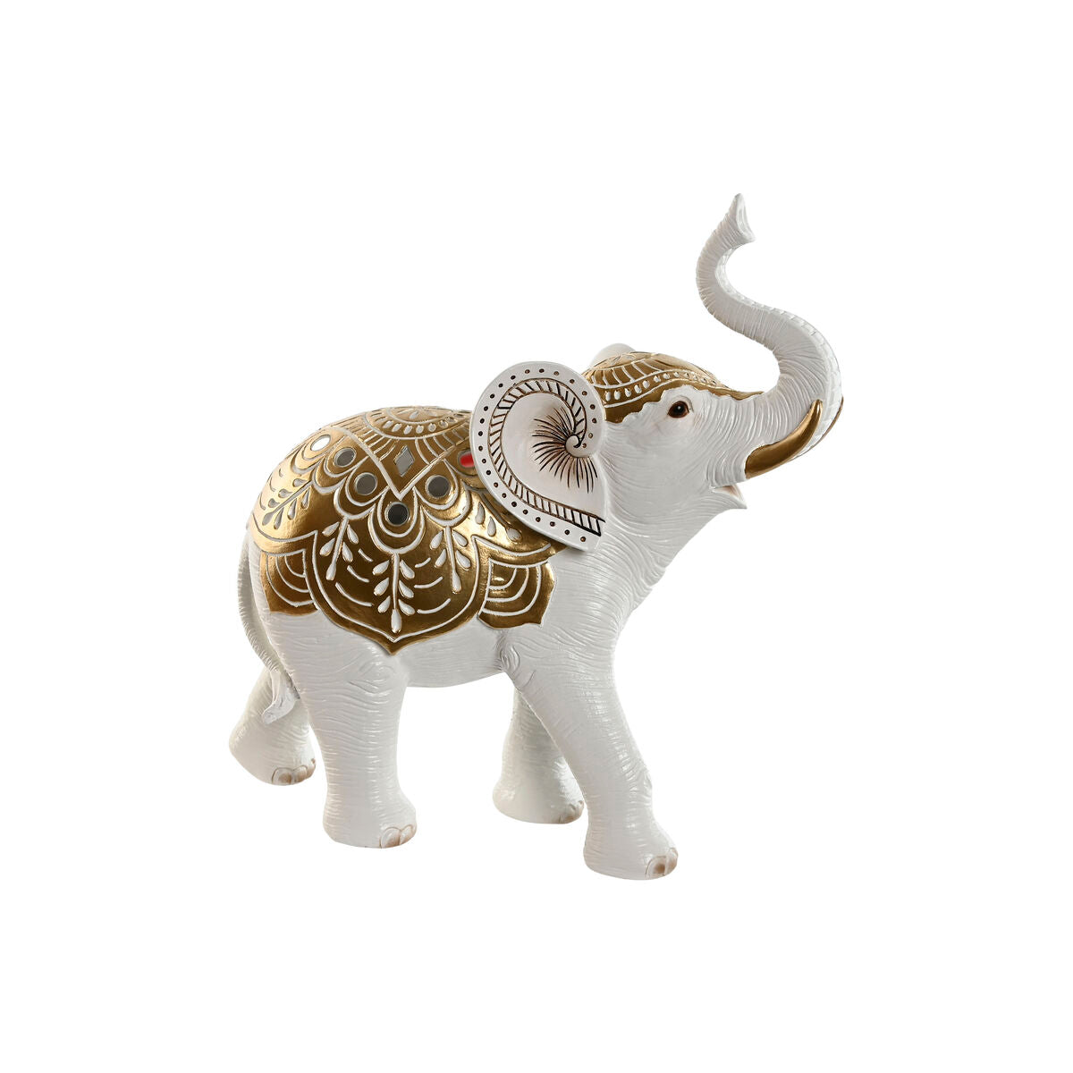 Deko-Figur Home ESPRIT Weiß Gold Elefant 31 x 12 x 31 cm