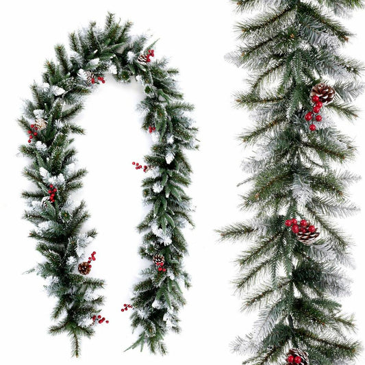 Weihnachtsgirlande PVC Weiß Rot grün Ananas 270 x 28 x 14 cm
