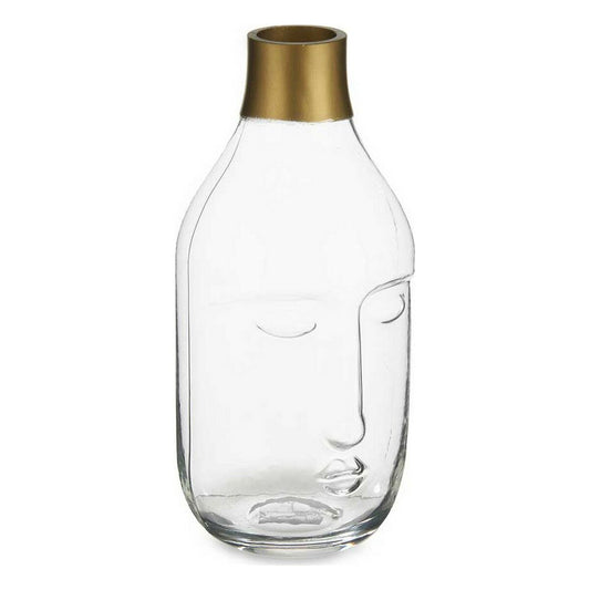 Vase Gesicht Durchsichtig Glas (11 x 24,5 x 12 cm)