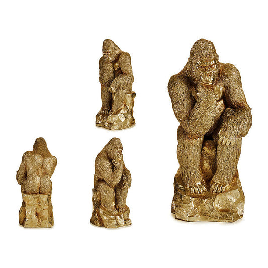 Deko-Figur Gorilla Gold 20,5 x 47 x 23,5 cm