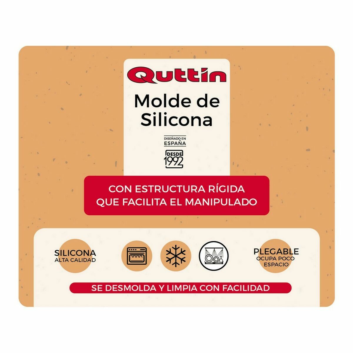 Backform Quttin Silikon Starr 31 x 28,5 x 5,3 cm (8 Stück)