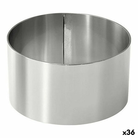 Anrichte-Form Silberfarben Edelstahl 8 cm 0,8 mm (36 Stück) (8 x 4,5 cm)