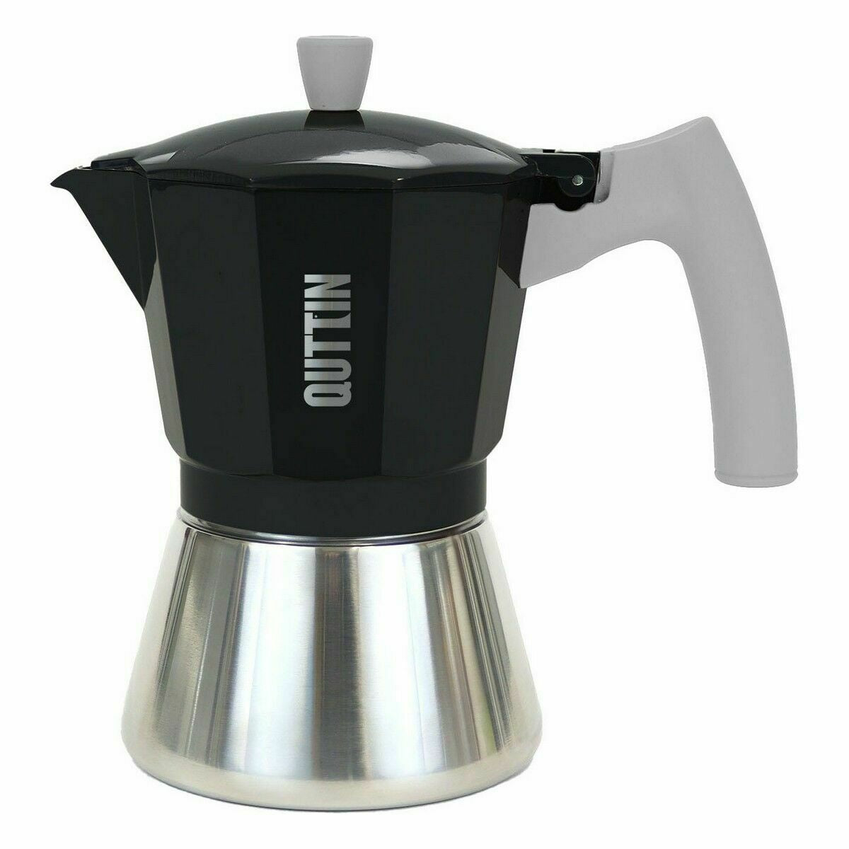 Italienische Kaffeemaschine Quttin 3 Kopper Aluminium Stahl 150 ml (6 Stück)