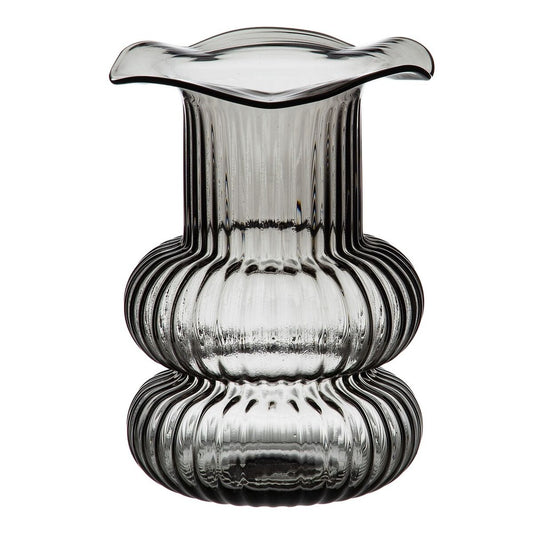 Vase Grau Glas 16,5 x 16,5 x 25 cm