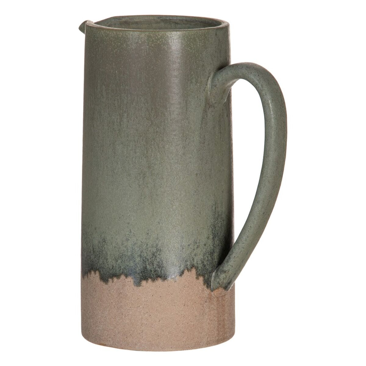 Vase 21 x 14 x 28,5 cm aus Keramik grün Creme
