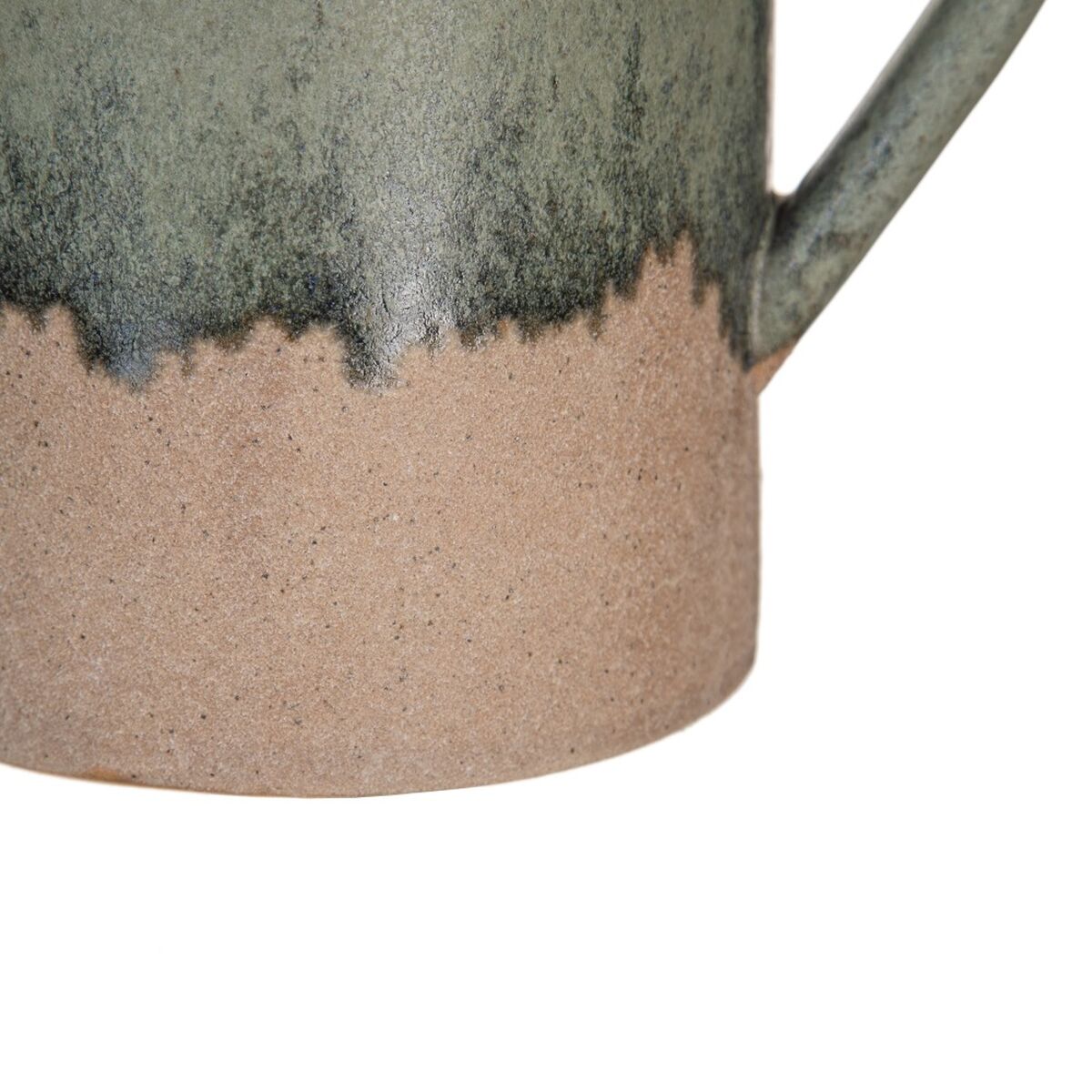 Vase 21 x 14 x 28,5 cm aus Keramik grün Creme