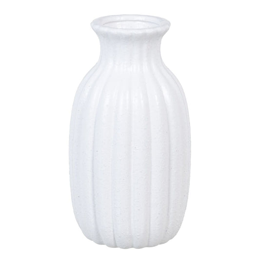 Vase 14,5 x 14,5 x 27,5 cm aus Keramik Weiß