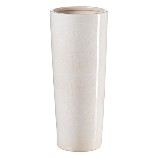 Vase 16,5 x 16,5 x 40,5 cm aus Keramik Beige