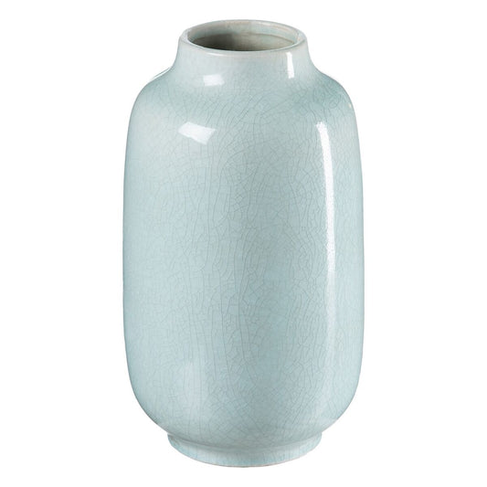 Vase 22,5 x 22,5 x 39,5 cm aus Keramik türkis