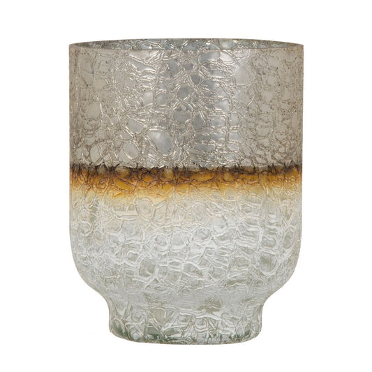 Vase Kristall Gold Weiß 15 x 15 x 19 cm